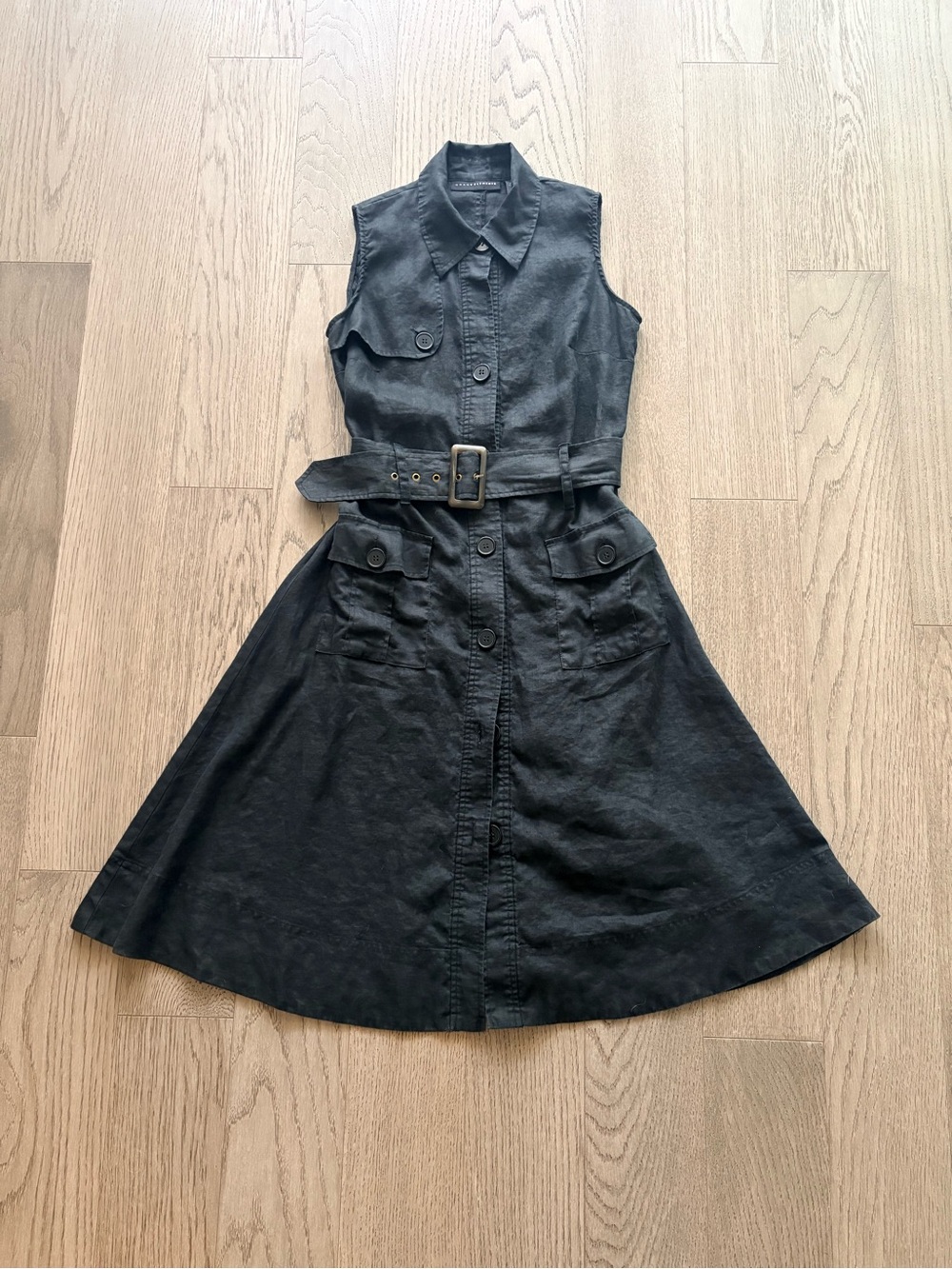 Grace Elements Button-Front Linen Dress